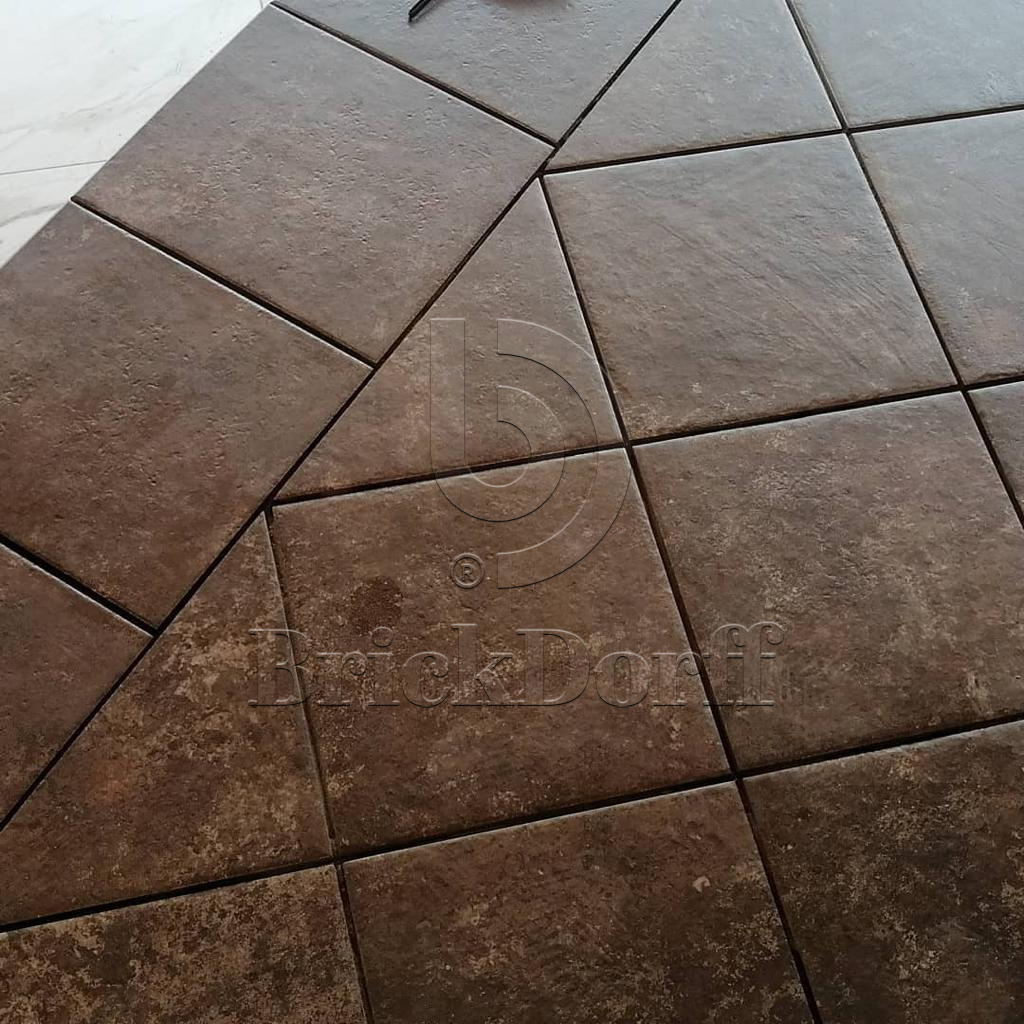 Ilario Braun клинкерная ступень с насечками противоскользящая 300x300x11 мм