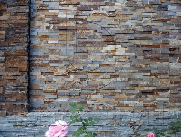 Сланец Цветной-1120 600*150*10-20 мм, натуральный камень для фасада и интерьера BD