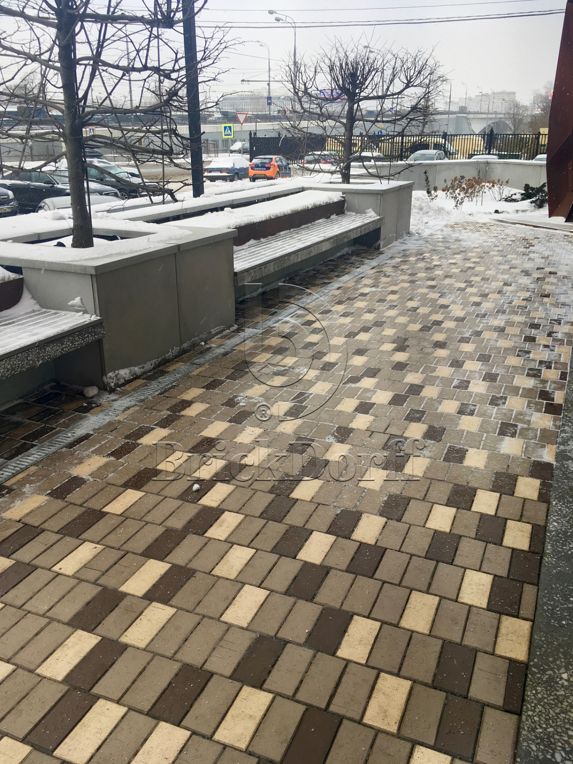 Тротуарная плитка / брусчатка Клинкерная ЛСР (RAUF Design) коричневый "Мюнхен" 200*100*50 мм