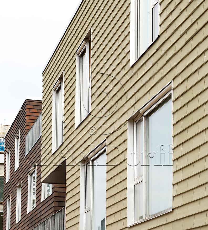 Tempio Rustikotta YELLOW FLAMED 200x400x14мм Дранка керамическая плитка для навесного вент Фасада и Кровли