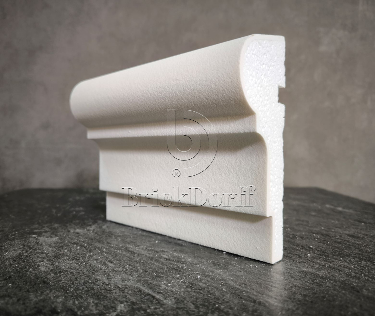 Молдинг для фасада - лепнина, декор из пенополистирола МВ-160/4 (МС-130) 160*60*2000 мм