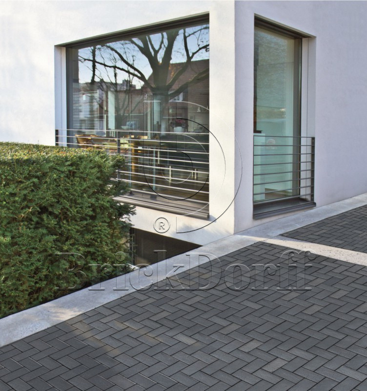 Тротуарная плитка / брусчатка Клинкерная ABC Berlin blau-anthrazit (Берлин блау-антхразит), 200*100*45 мм