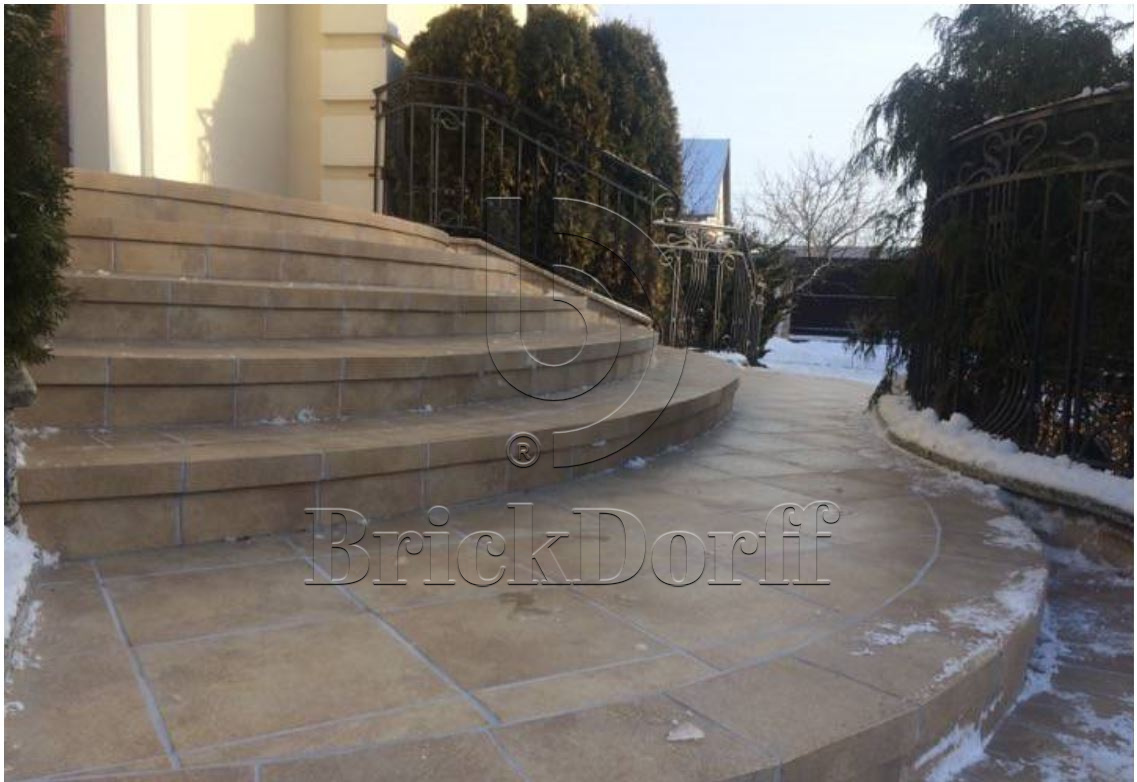 Клинкерная Плитка напольная противоскользящая Stroeher KERAPLATTE ROCCIA 835 sandos 240*115*10 мм