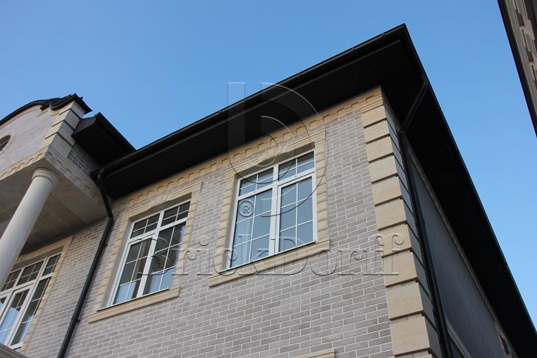 Viano Beige 245X66х7,4 мм Клинкерная фасадная плитка под кирпич облицовочная, серый беж