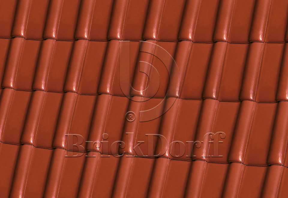 Керамическая черепица рядовая Roben MONZAplus каштановый глянцевый ангоб