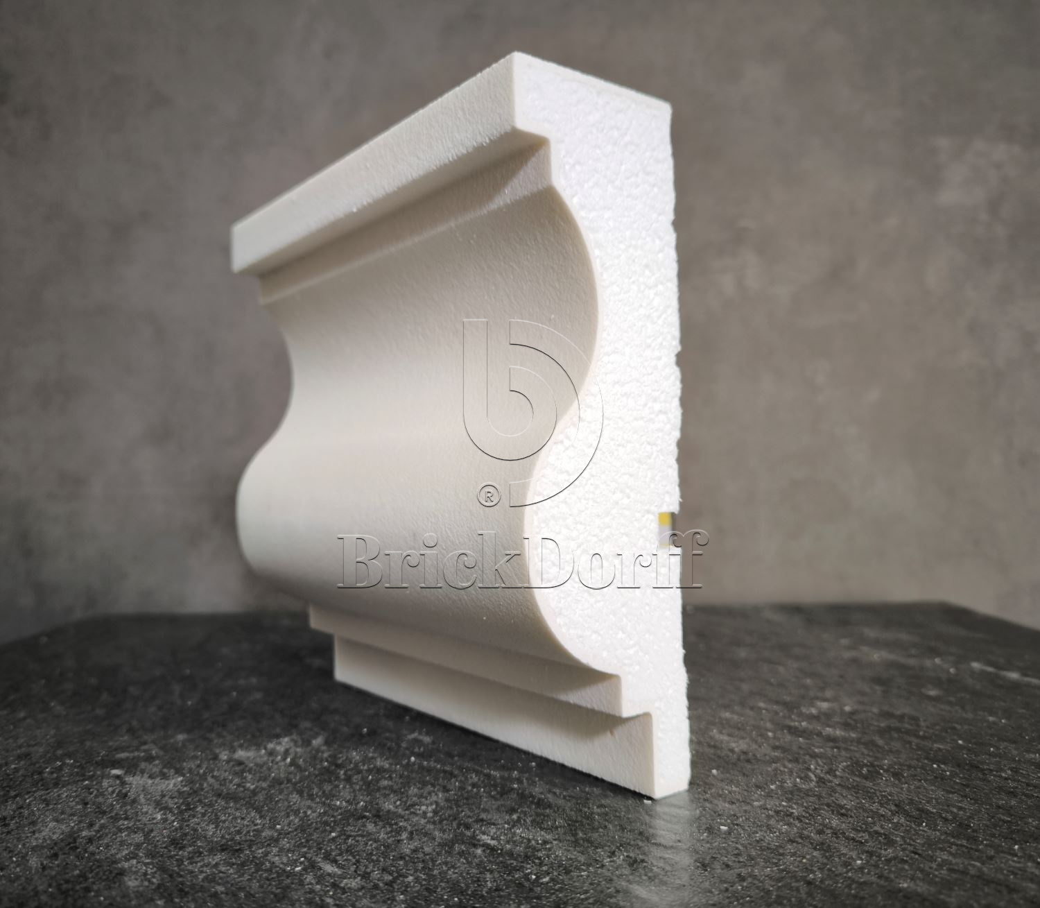 Молдинг для фасада - лепнина, декор из пенополистирола МВ-200/3 200*50*2000 мм