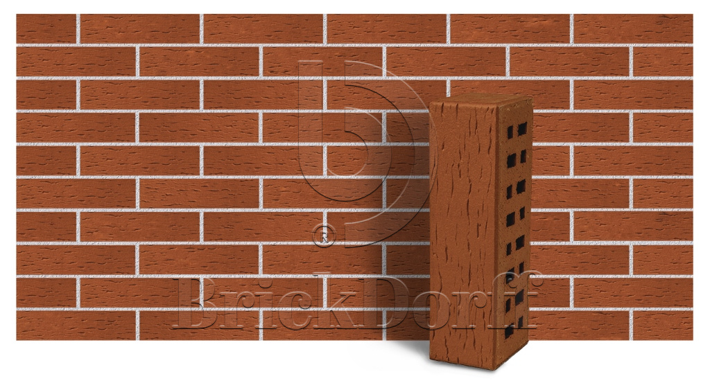 Кирпич лицевой клинкерный ЛСР пустотелый "Лондон" береста M300, 250*85*65 мм