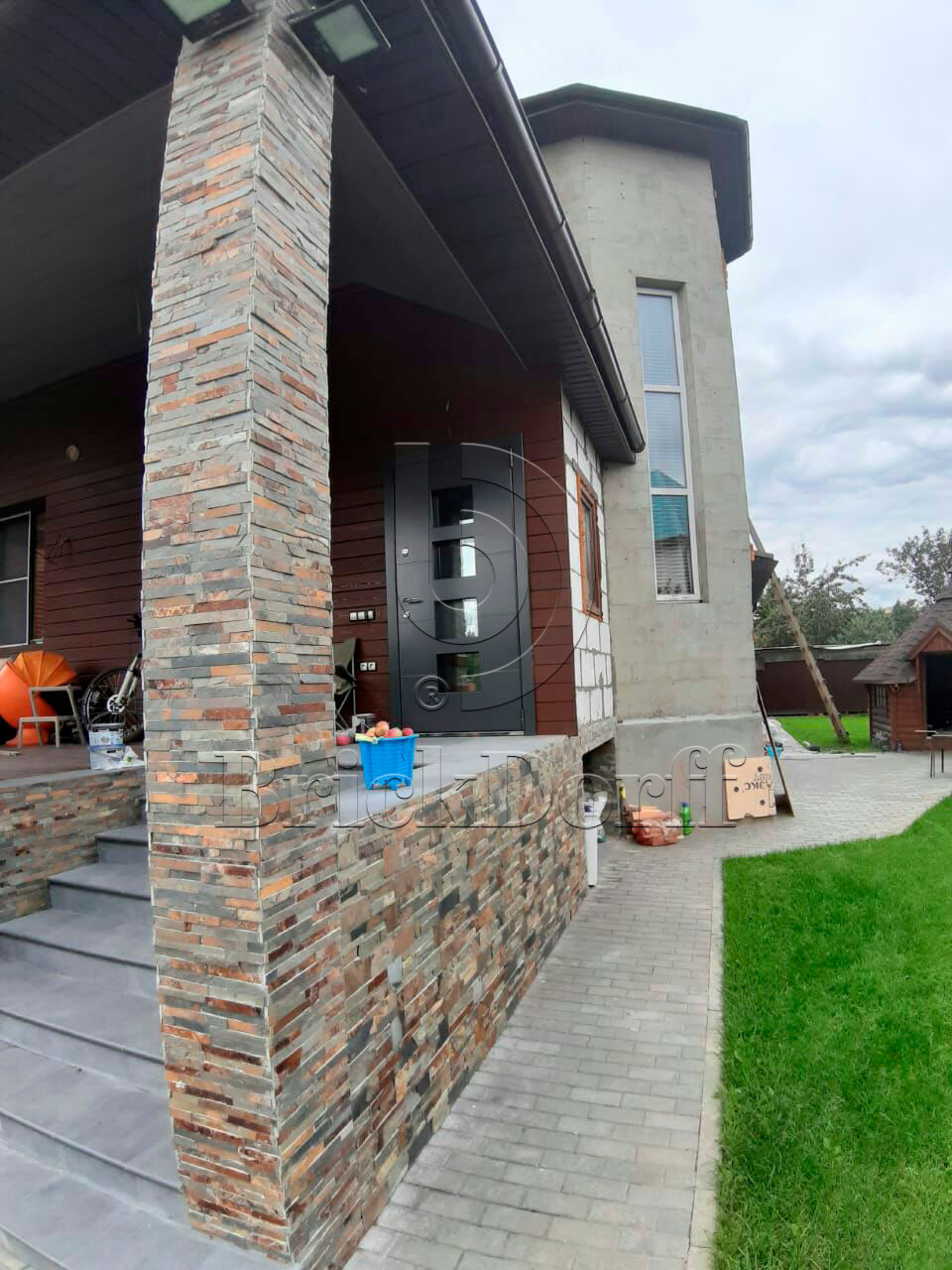 Сланец Цветной 350*180*10\12 мм, натуральный камень для фасада и интерьера BD