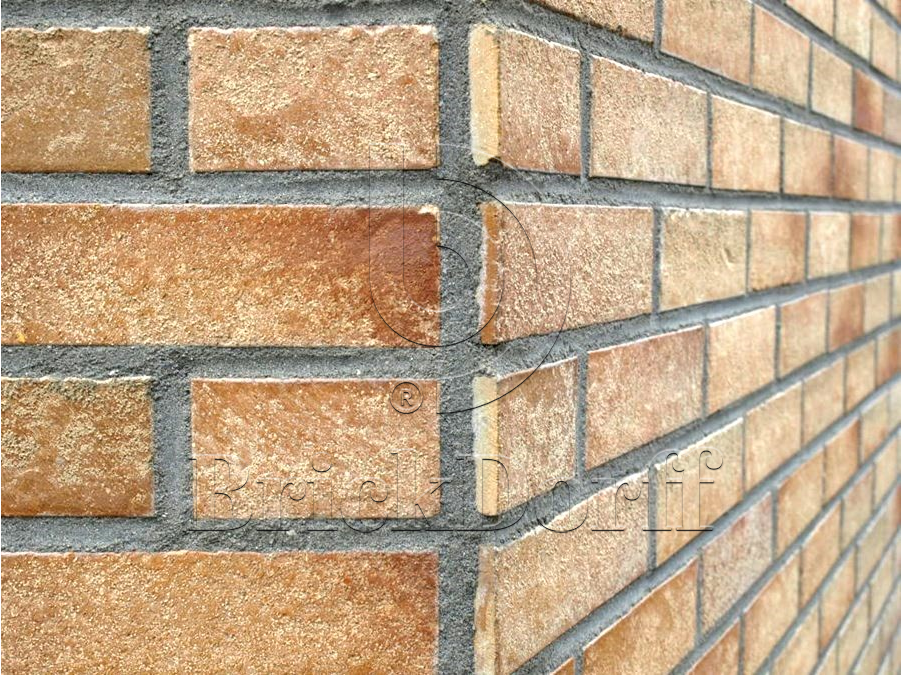 Клинкерная фасадная плитка облицовочная под кирпич Stroeher (Штроер) Zeitlos 354 bronzebruch рельефная NF14, 240*71*14 мм