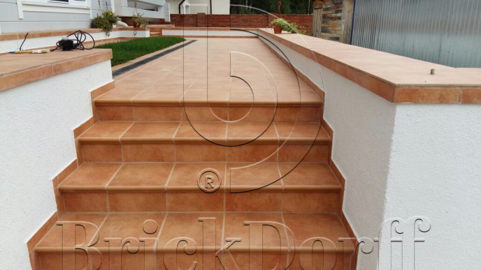 Клинкерная Плитка напольная противоскользящая EURAMIC CADRA 523 cotto 294*294*8 мм