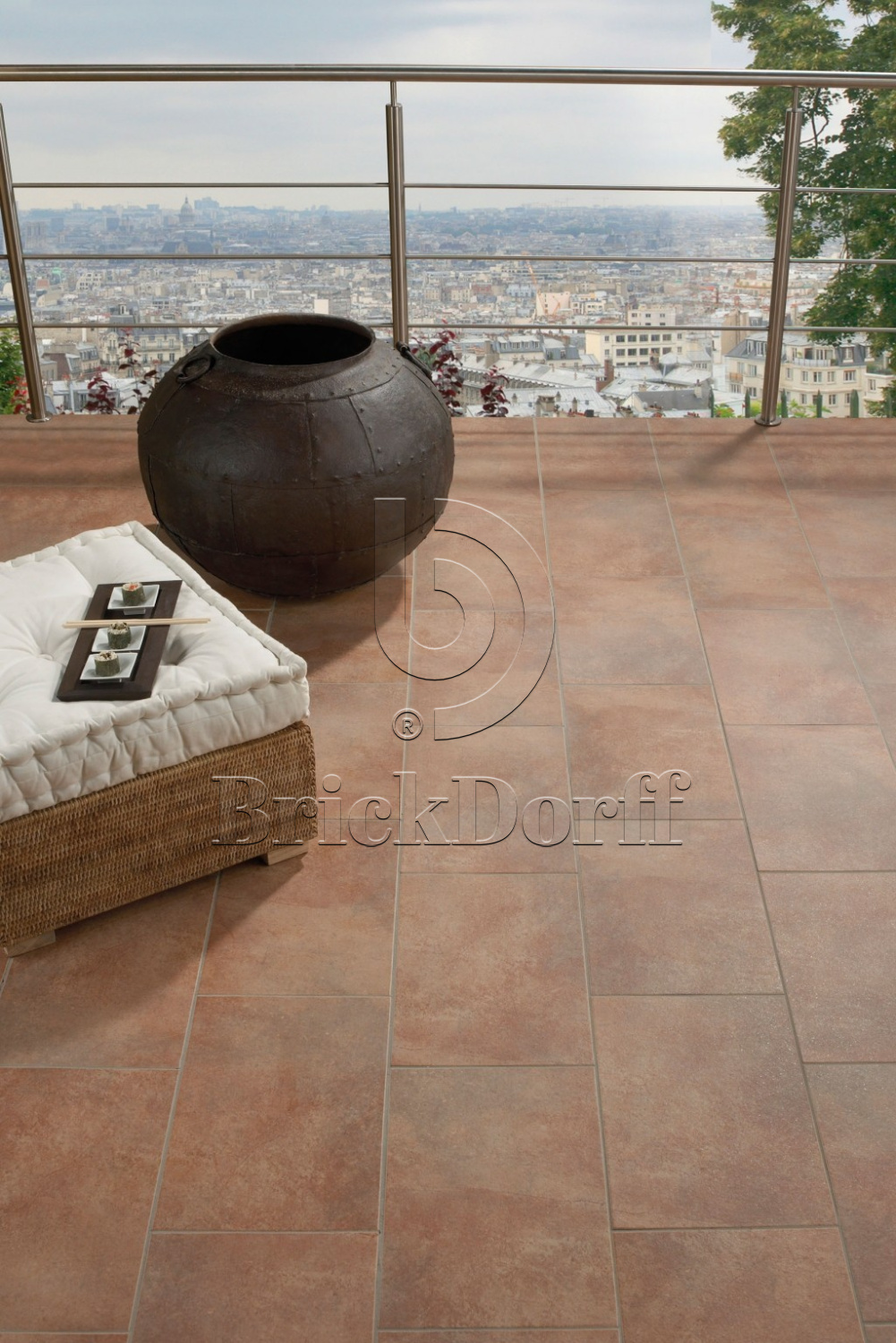 Клинкерная Плитка напольная противоскользящая Stroeher KERAPLATTE AERA X 755 camaro 594*294*10 мм