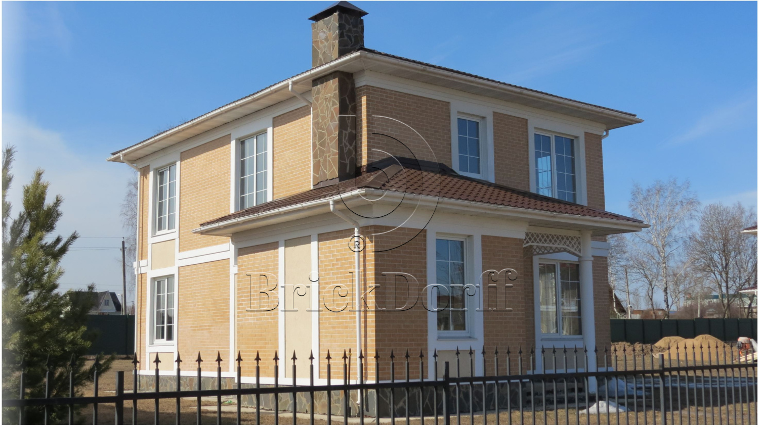 Фасадная Термопанель из Пенополиуретана ППУ 40 мм с Клинкерной плиткой Antik Sandstein 240*71*10 мм