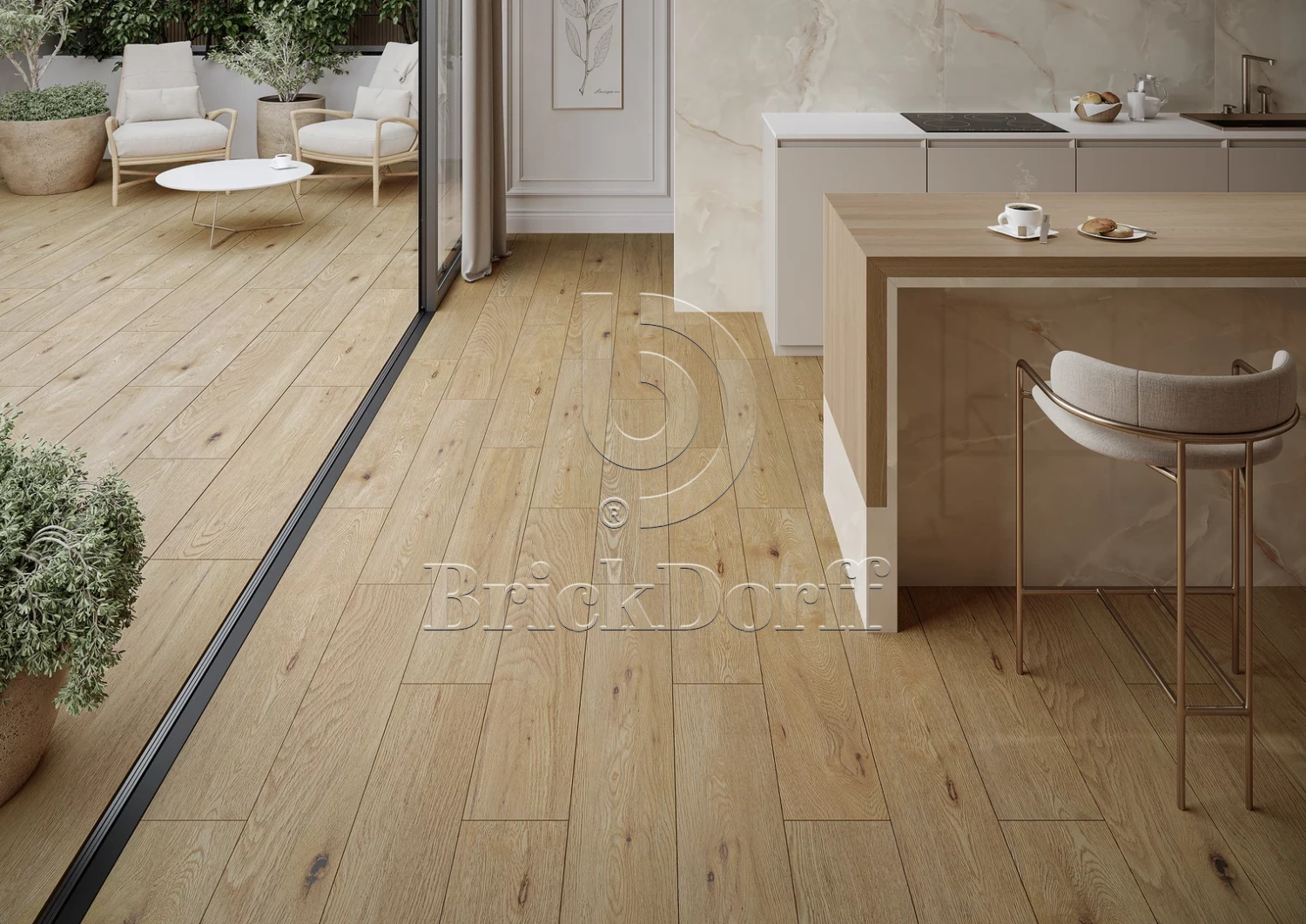 Trueland Honey Gres 295*1195*20 мм тротуарная плитка уличная, противоскользящая, керамогранитная Paradyz