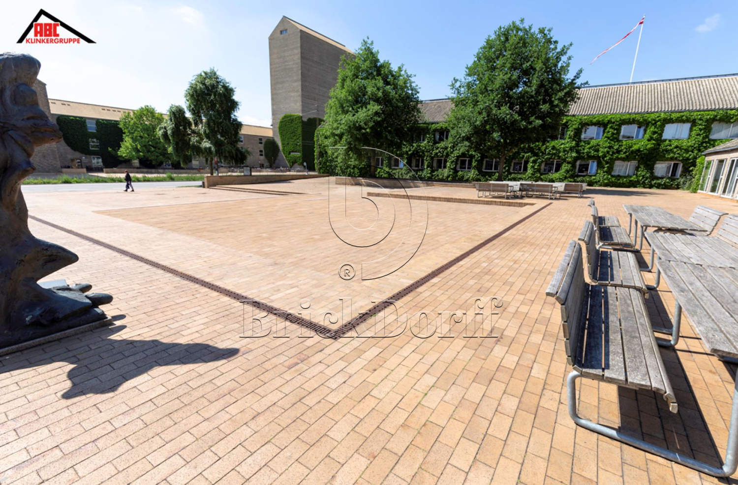 Тротуарная плитка / брусчатка Клинкерная ABC Antik gelb kohlebrand (Антик гелб кохлебранд), 200*100*52 мм