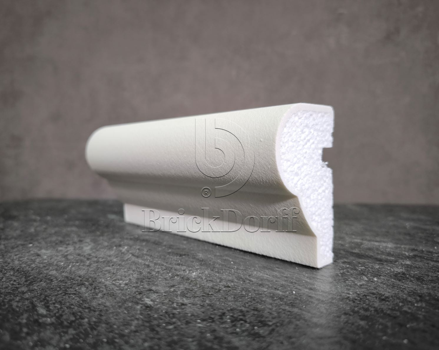 Молдинг для фасада - лепнина, декор из пенополистирола МВ-85/1 (МС-104) 85*50*2000 мм