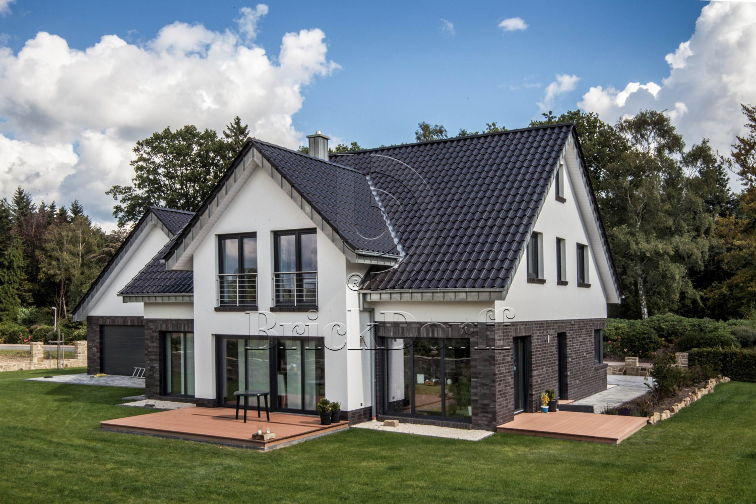 Кирпич облицовочный Клинкерный ABC 954 Hamburg schwarz-blau-bunt glatt NF 240*115*71 мм