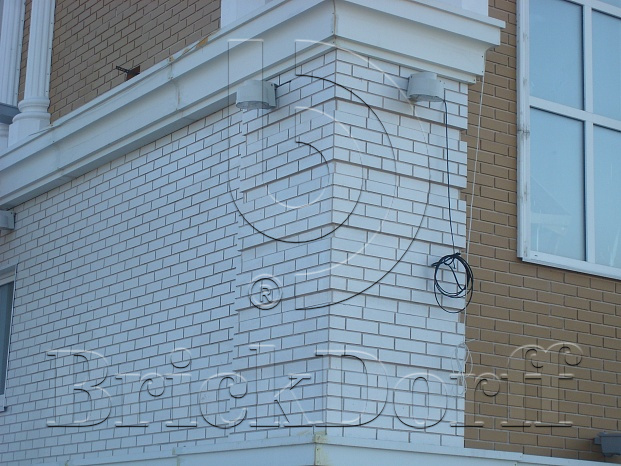 Ласточкин хвост Клинкерная фасадная плитка облицовочная под кирпич ABC Objekta Sandgelb glatt 240*52*15 мм