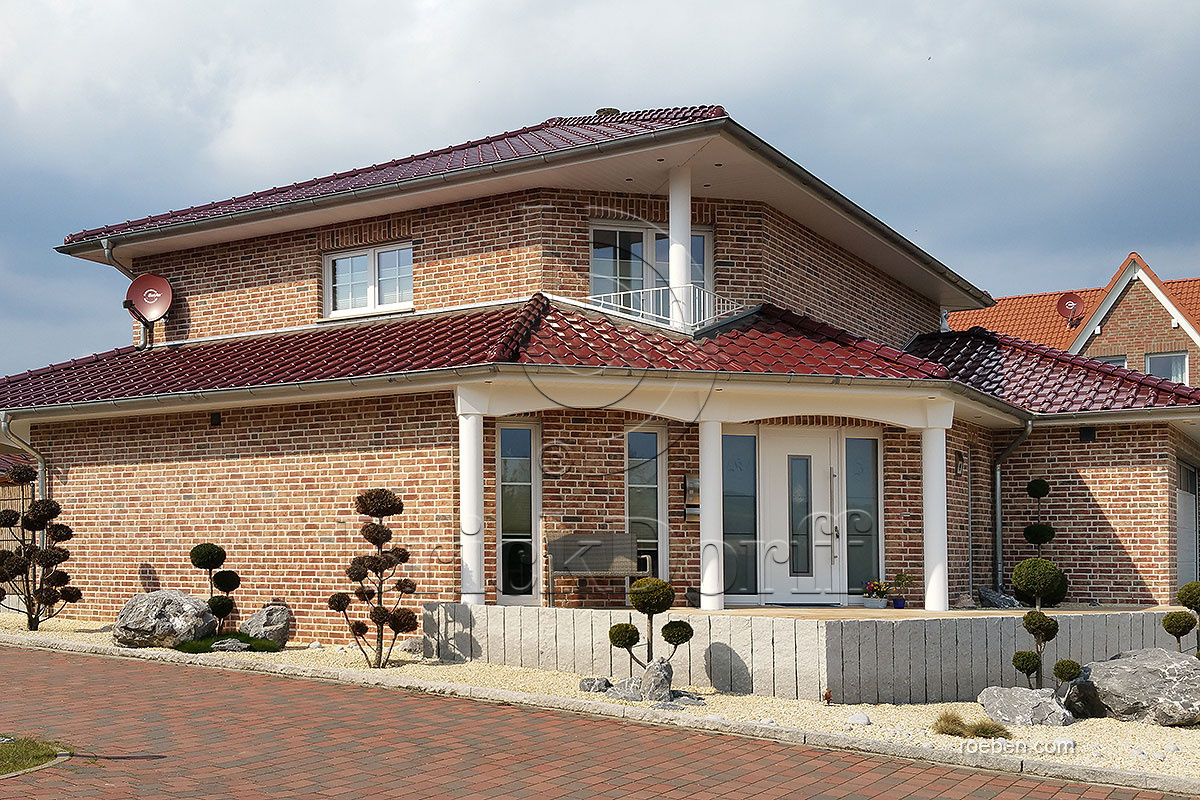 Керамическая черепица рядовая Roben FLANDERNplus кайенский глянцевый ангоб