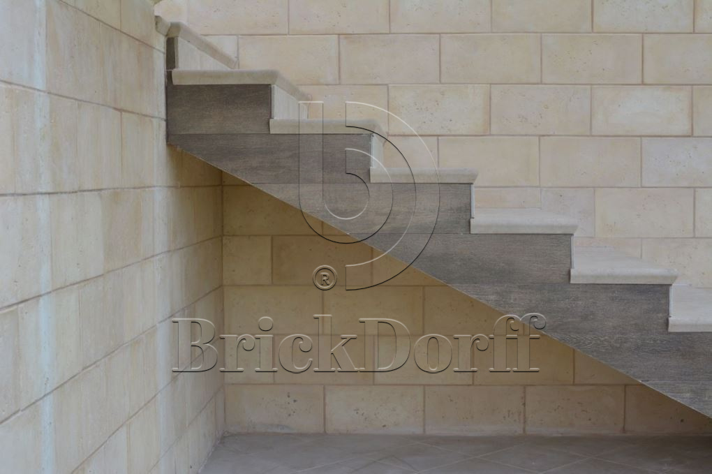 Фасадная облицовочная декоративная плитка травертин-касса 01