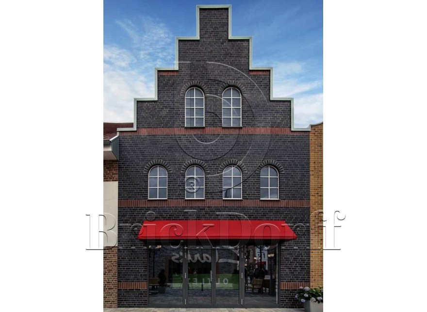 Schwarz matt 240*71*10 мм, Клинкерная фасадная плитка облицовочная под кирпич ABCklinker