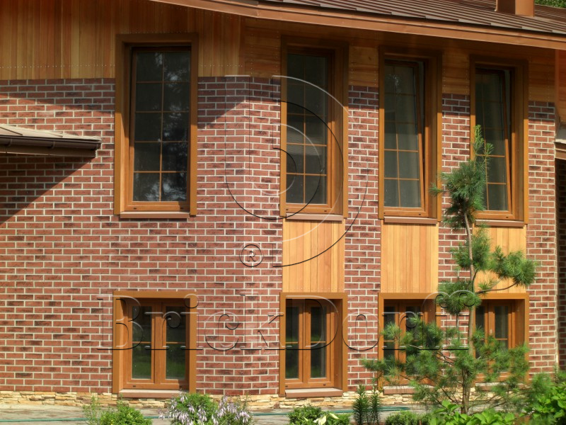 Фасадная Термопанель из пенополистирола ППС 60 мм с клинкерной плиткой Austria Kitzbuhel 240*71*8 мм терракотовая