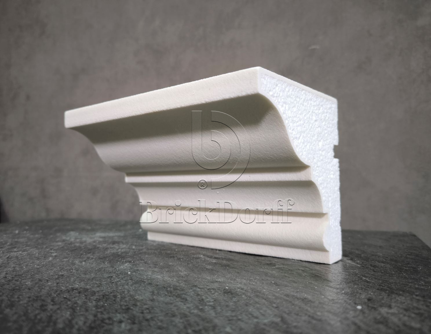 КАРНИЗ для Фасада и Интерьера - лепнина, декор из пенополистирола КВ-125/1 125*120*2000 мм