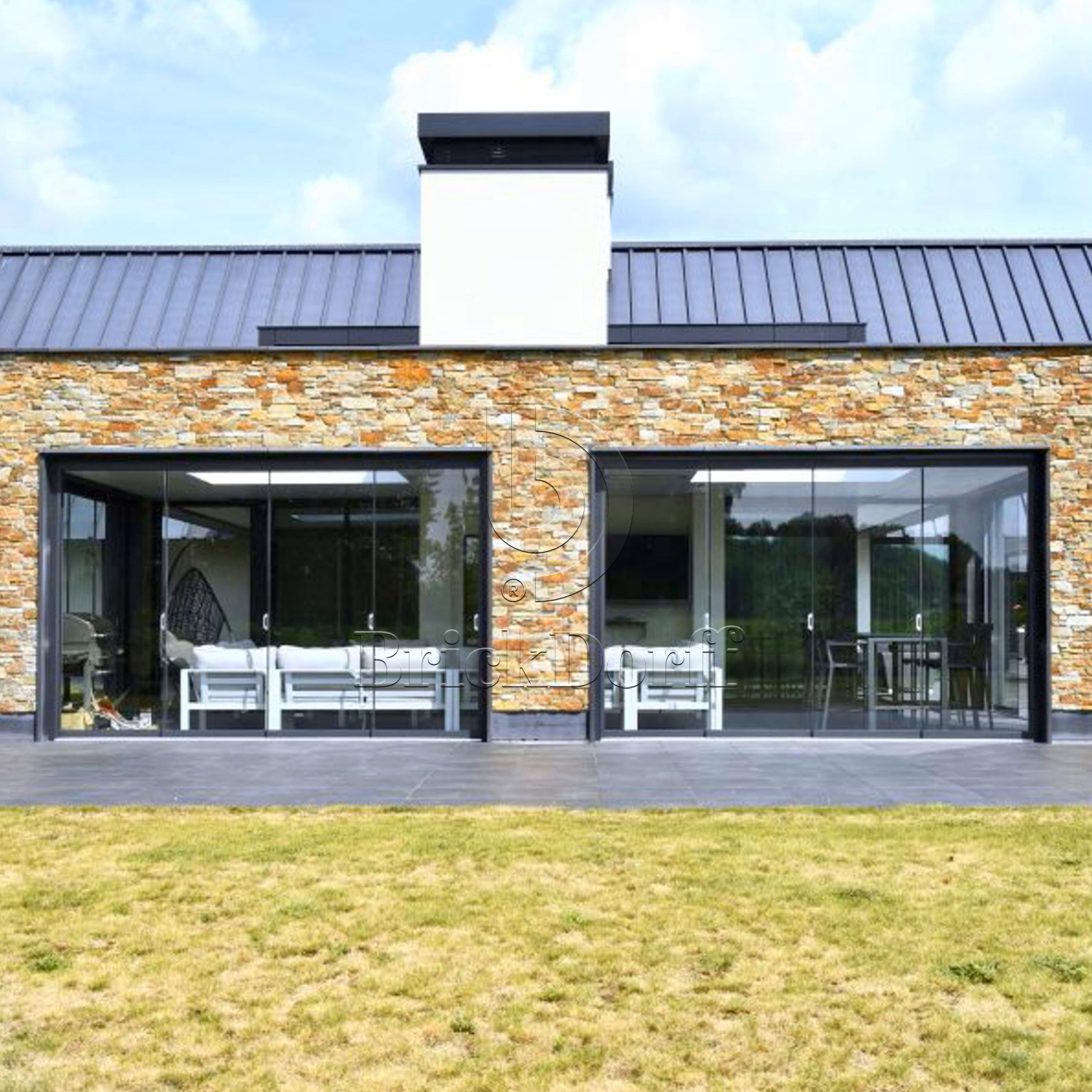 Камень грубый кварцит цветной 550*200*20\40 мм, натуральный камень для фасада и интерьера BD