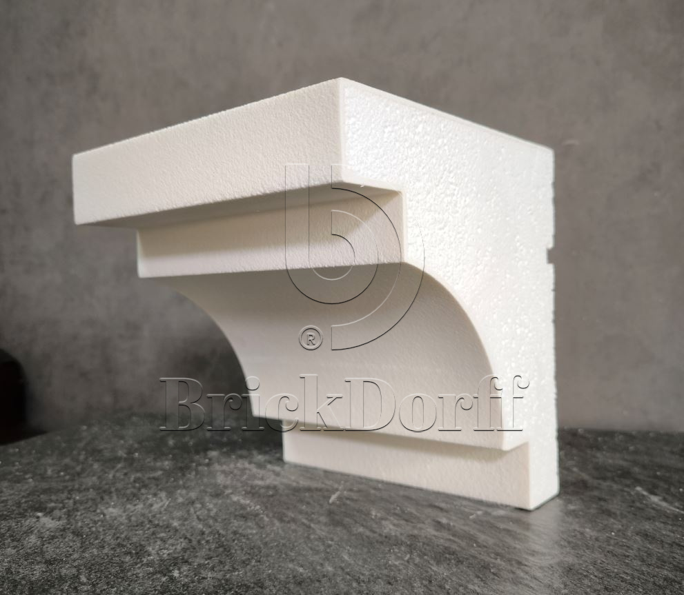 КАРНИЗ для Фасада и Интерьера - лепнина, декор из пенополистирола КВ-210/3 210*200*2000 мм