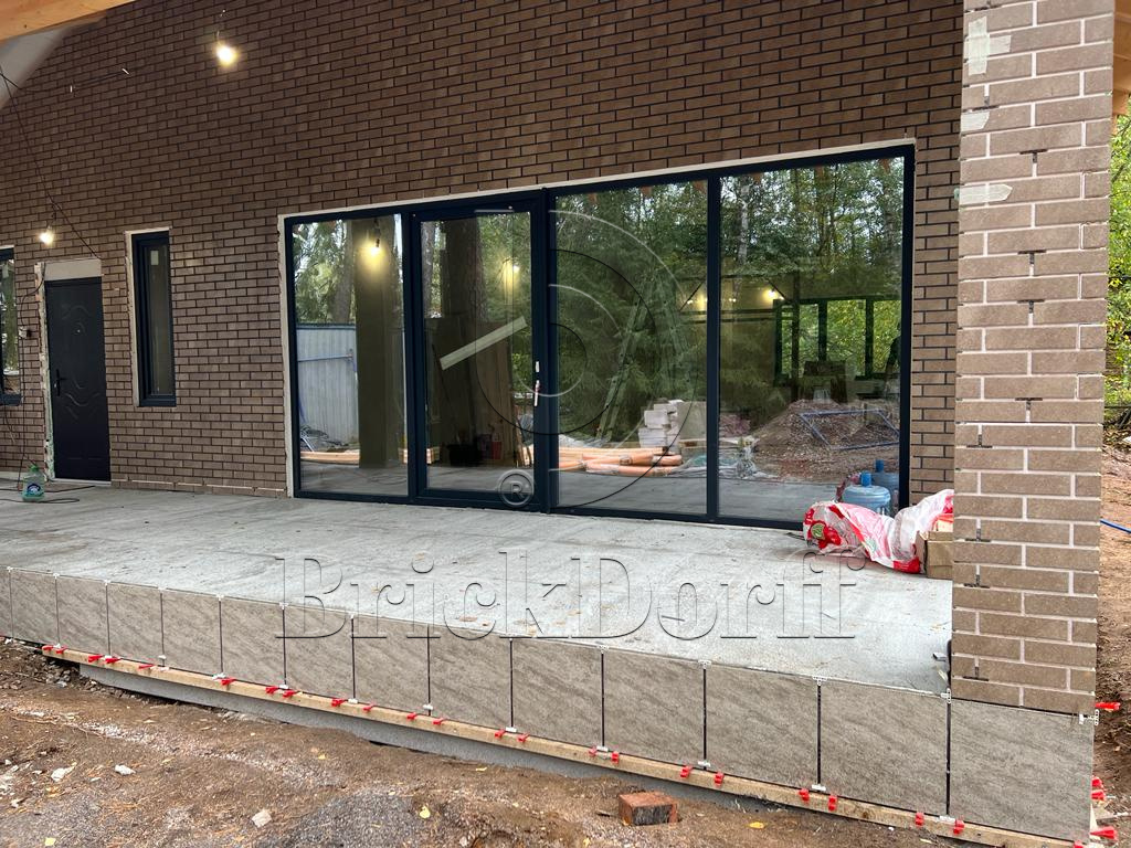 Mattone Sabbia Brown 245X66х7,4 мм Клинкерная фасадная плитка под кирпич облицовочная, коричневая