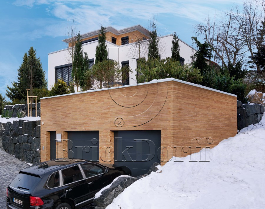 Клинкерная фасадная плитка облицовочная под кирпич Stroeher (Штроер) Zeitlos 354 bronzebruch рельефная NF14, 240*71*14 мм