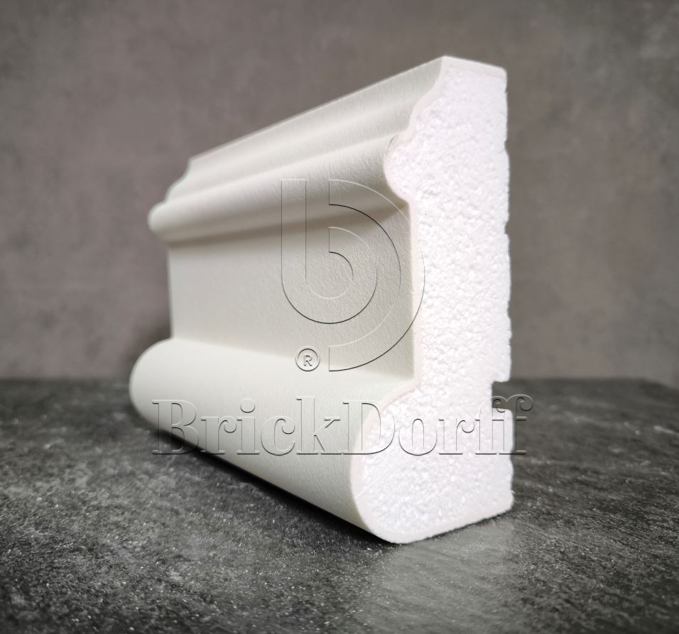 МОЛДИНГ цокольный для Фасада и Интерьера - лепнина, декор из пенополистирола ЦВ-150/3 150*70*2000 мм