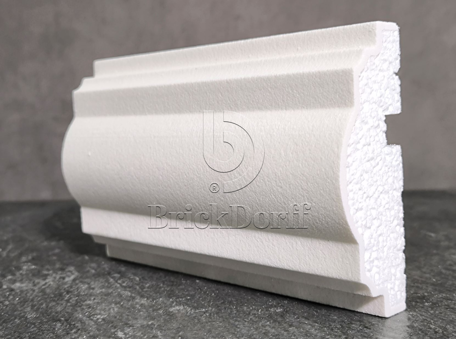 Молдинг для фасада - лепнина, декор из пенополистирола МВ-115/1 (МС-114) 115*40*2000 мм