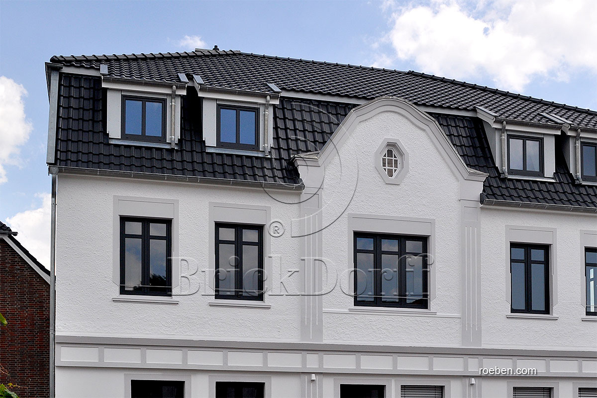 Керамическая черепица рядовая Roben BARI антрацит ангоб