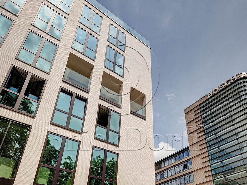 Клинкерная фасадная плитка облицовочная под кирпич Stroeher (Штроер) Glanzstueck Glanzstueck № 3 рельефная, 440*52*14 мм