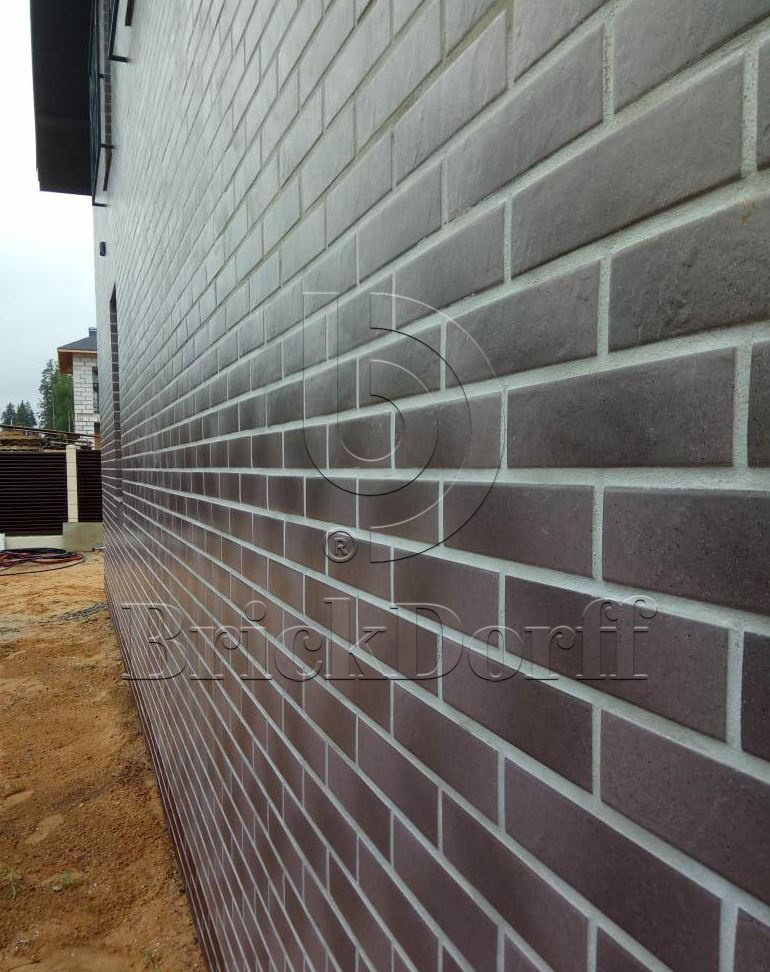 Taurus Grys 245X66х7,4 мм Клинкерная фасадная плитка под кирпич облицовочная, серая