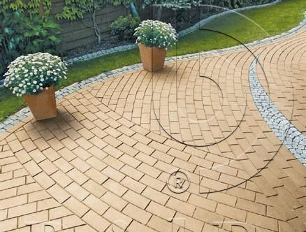 Тротуарная плитка / брусчатка Клинкерная ЛСР (RAUF Design) соломенный "Барселона" 200*100*50 мм