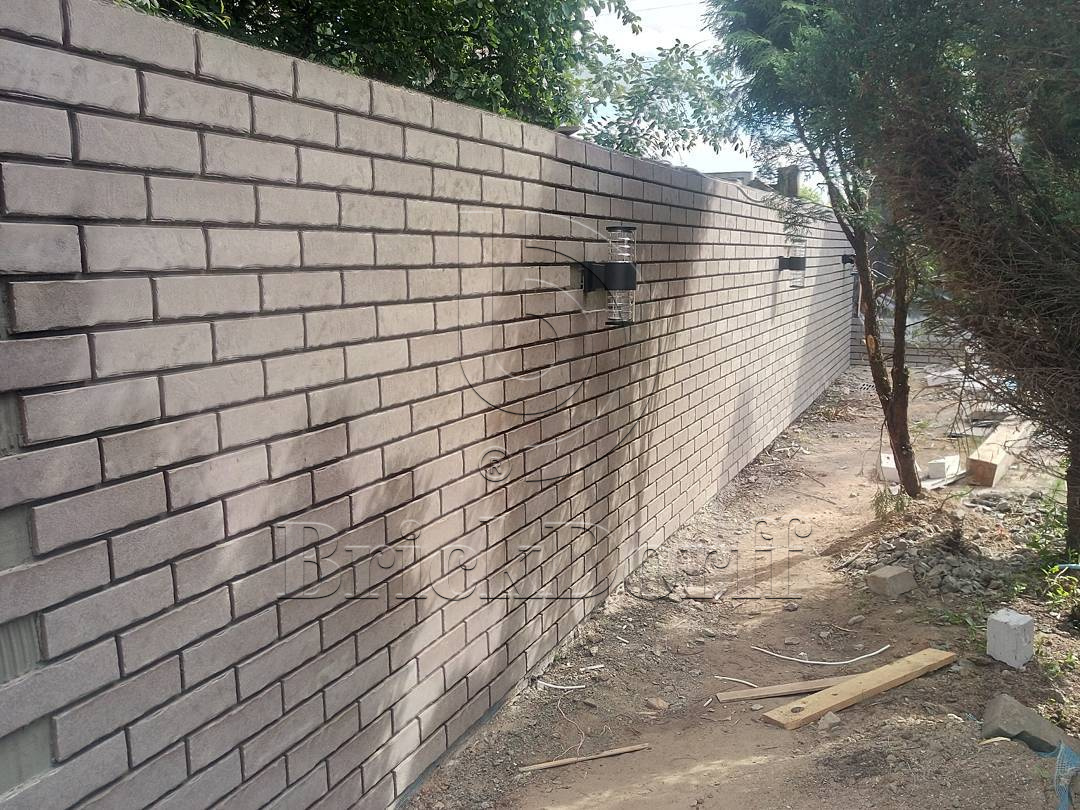 Клинкерная фасадная плитка облицовочная под кирпич Stroeher (Штроер) Zeitlos 237 austerrauch рельефная, 400*35*14 мм