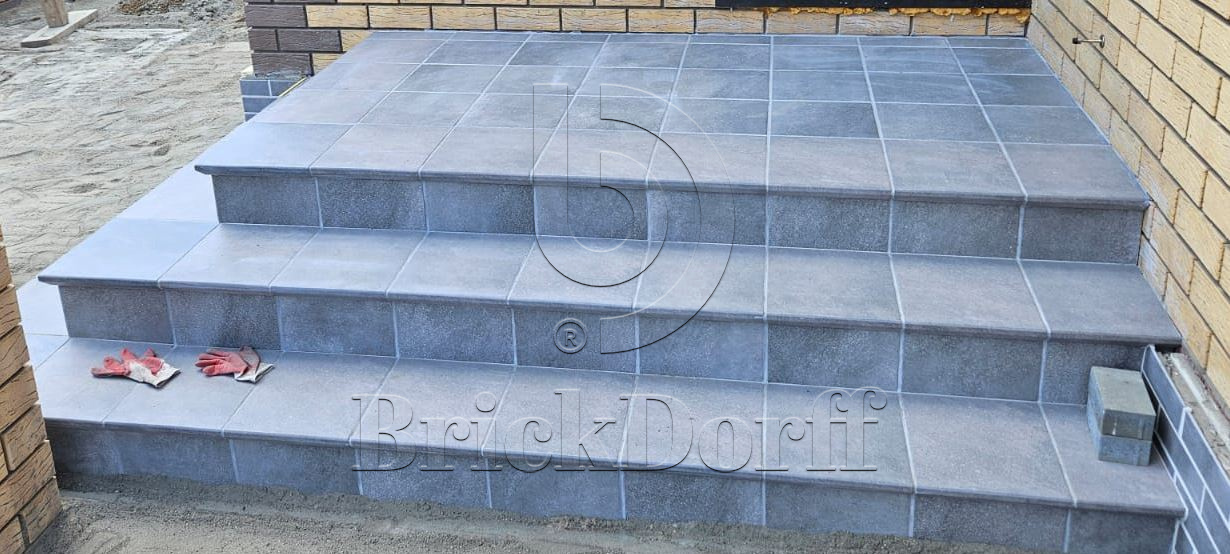 Клинкерная плитка Mattone Sabbia Grafit 300x300x11 – для улицы, террасы, крыльца, лестницы, морозостойкая