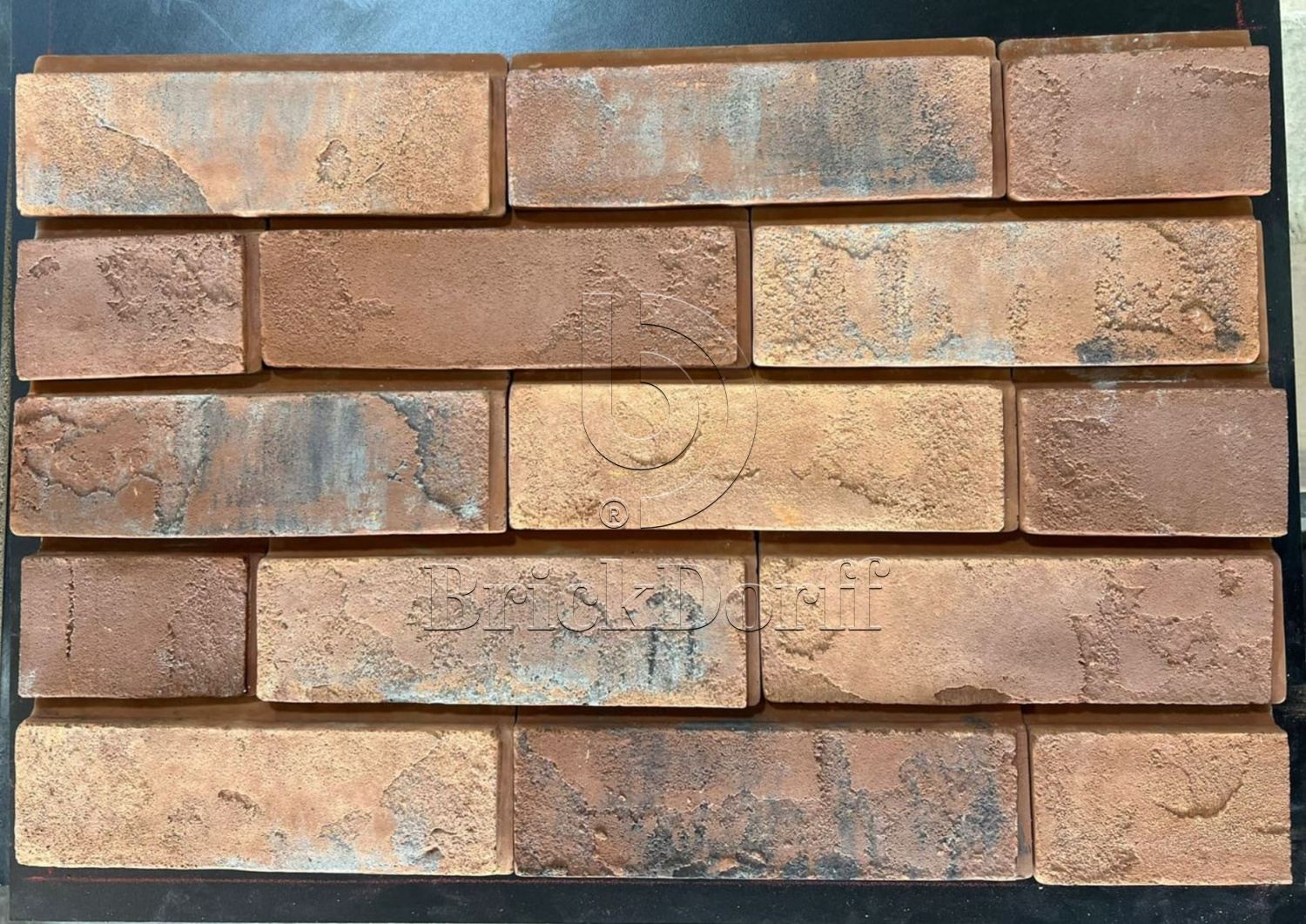 Brick Line 1V 250×80×24 мм — фасадная плитка под кирпич ручной формовки без шва для навесных фасадов