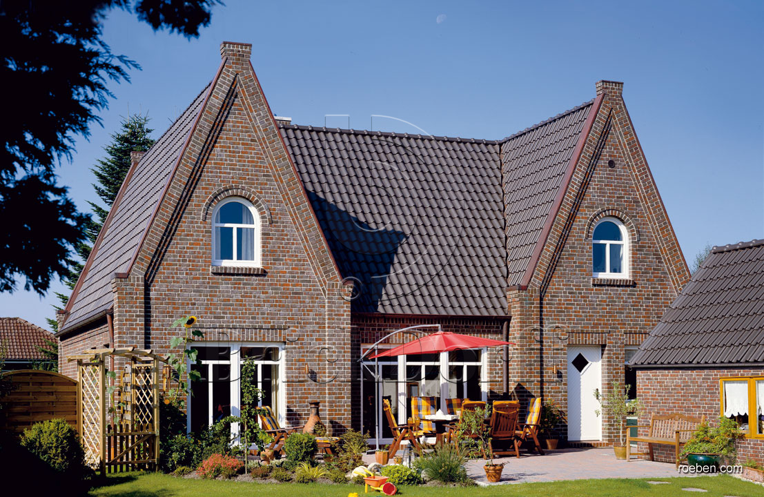 Керамическая черепица рядовая Roben Limburg антрацит ангоб