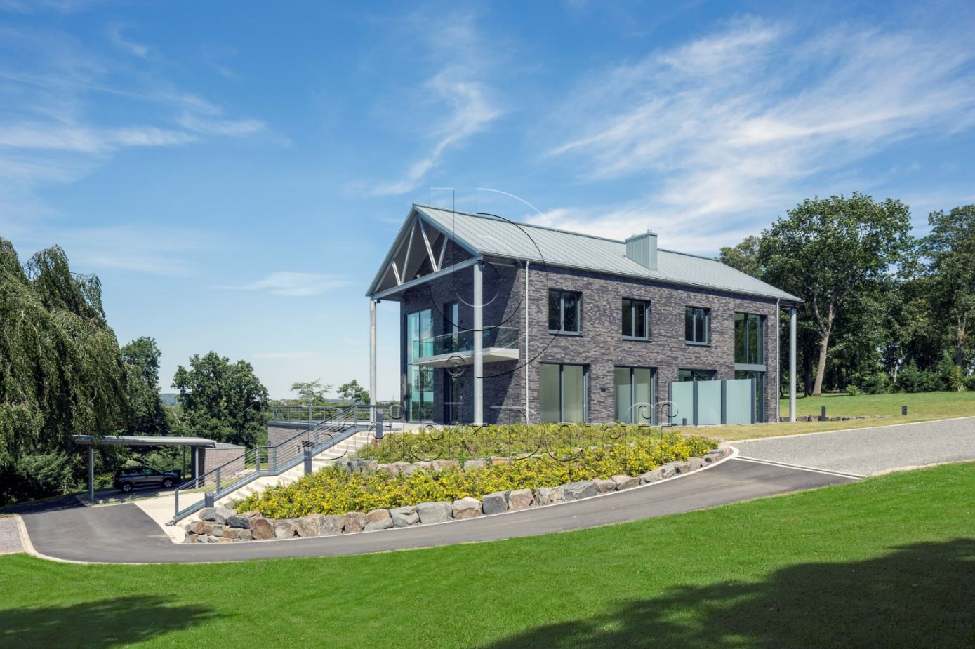 Кирпич облицовочный Клинкерный ригельный Langformat ABC 1030 Atlantis anthrazit-grau glatt DF 365*115*52 мм