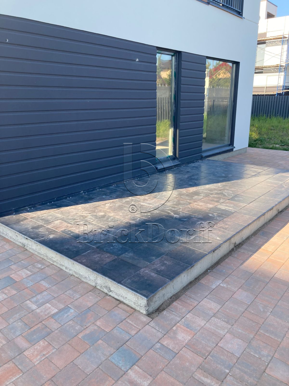 Scandiano Brown клинкерная ступень с насечками противоскользящая 300x300x11 мм