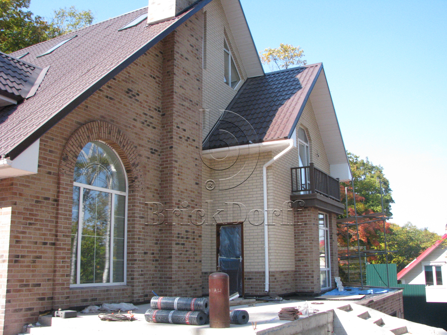 Клинкерная фасадная плитка облицовочная под кирпич Stroeher (Штроер) Zeitlos 357 backstein рельефная, 400*35*14 мм