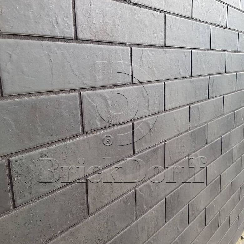 Semir Grafit 245X66х7,4 мм Клинкерная фасадная плитка под кирпич облицовочная, серая