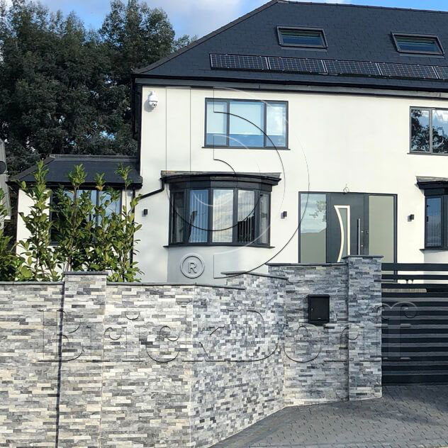 Кварцит бело-серый 1308g 600*150*10-20 мм, натуральный камень для интерьера и фасада BD