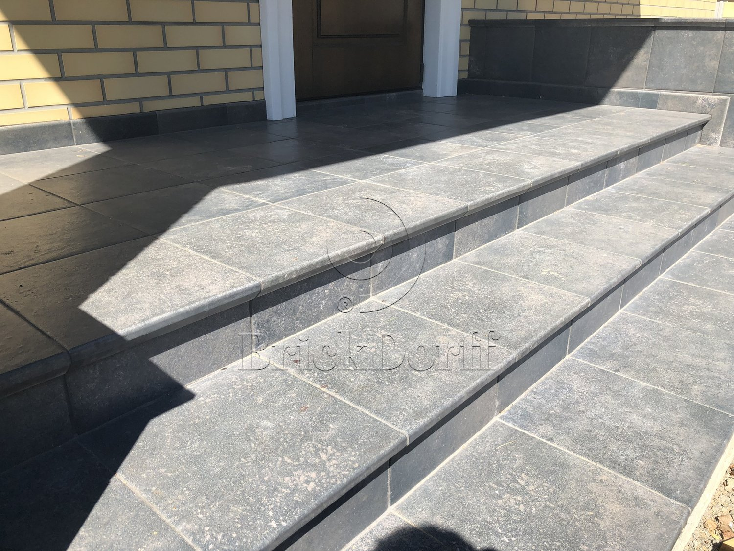 Клинкерная ступень флорентинер Viano Antracite противоскользящая с капиносом, серый 330x300x11 мм