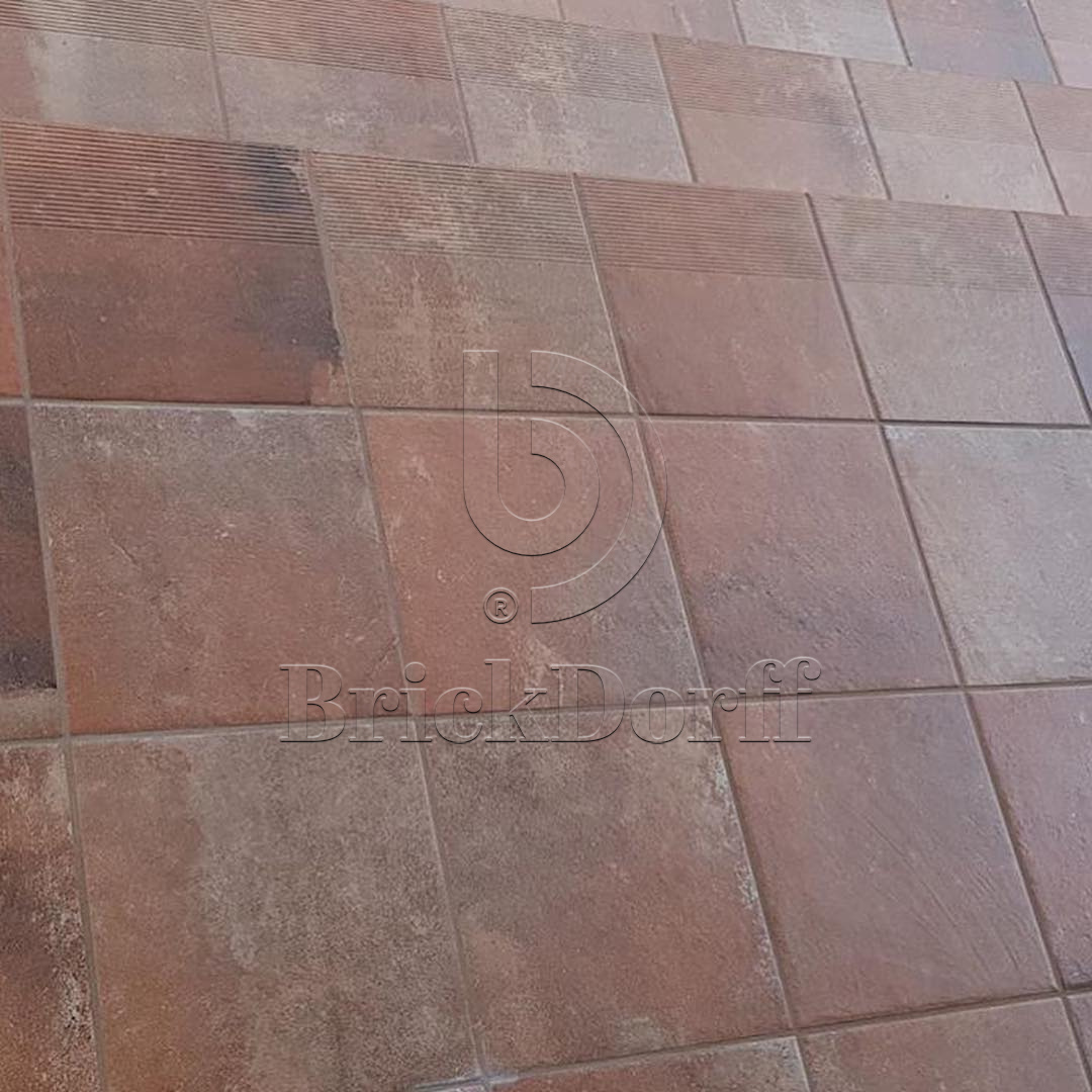 Клинкерная плитка Scandiano Rosso 300x300x11 – для улицы, террасы, крыльца, лестницы, морозостойкая