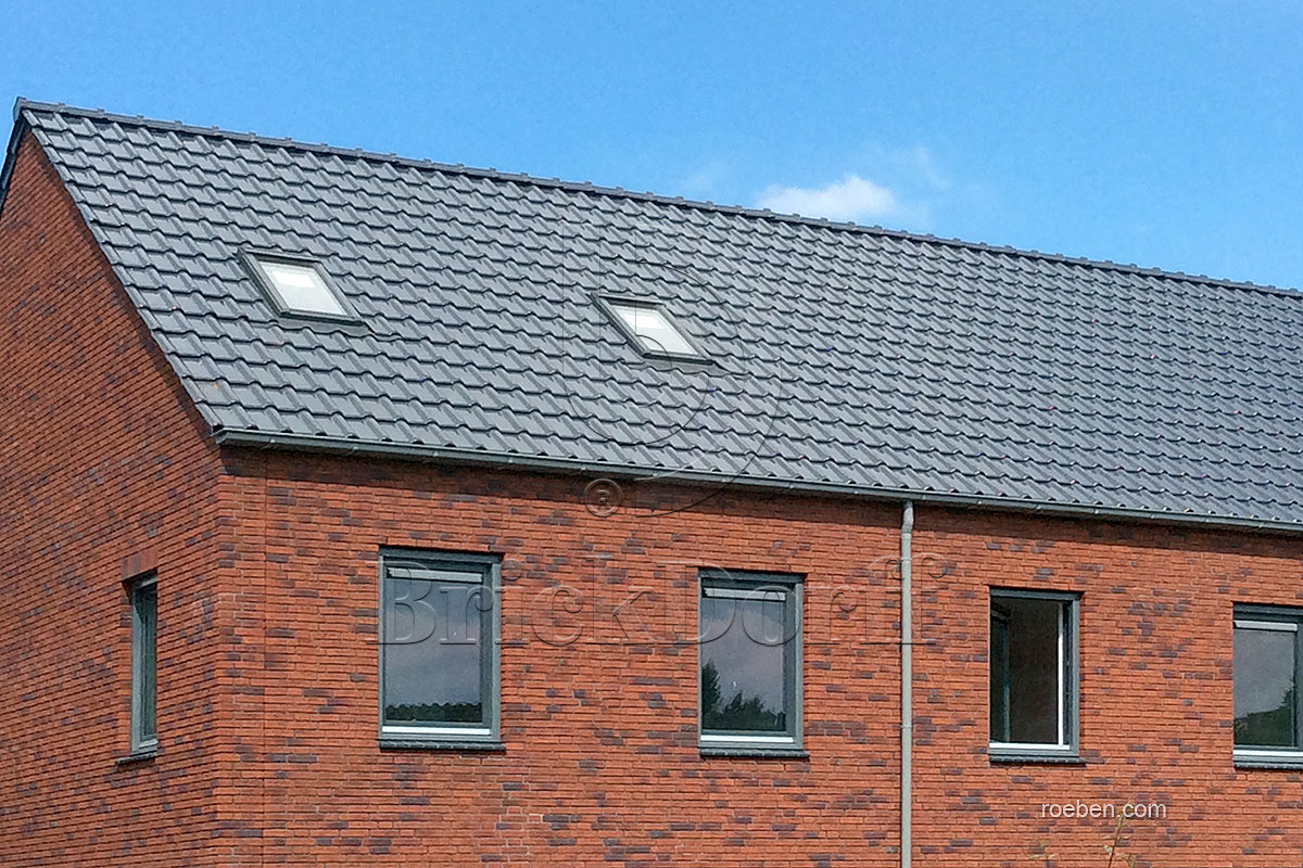 Керамическая черепица рядовая Roben Piemont титан серый глазурь