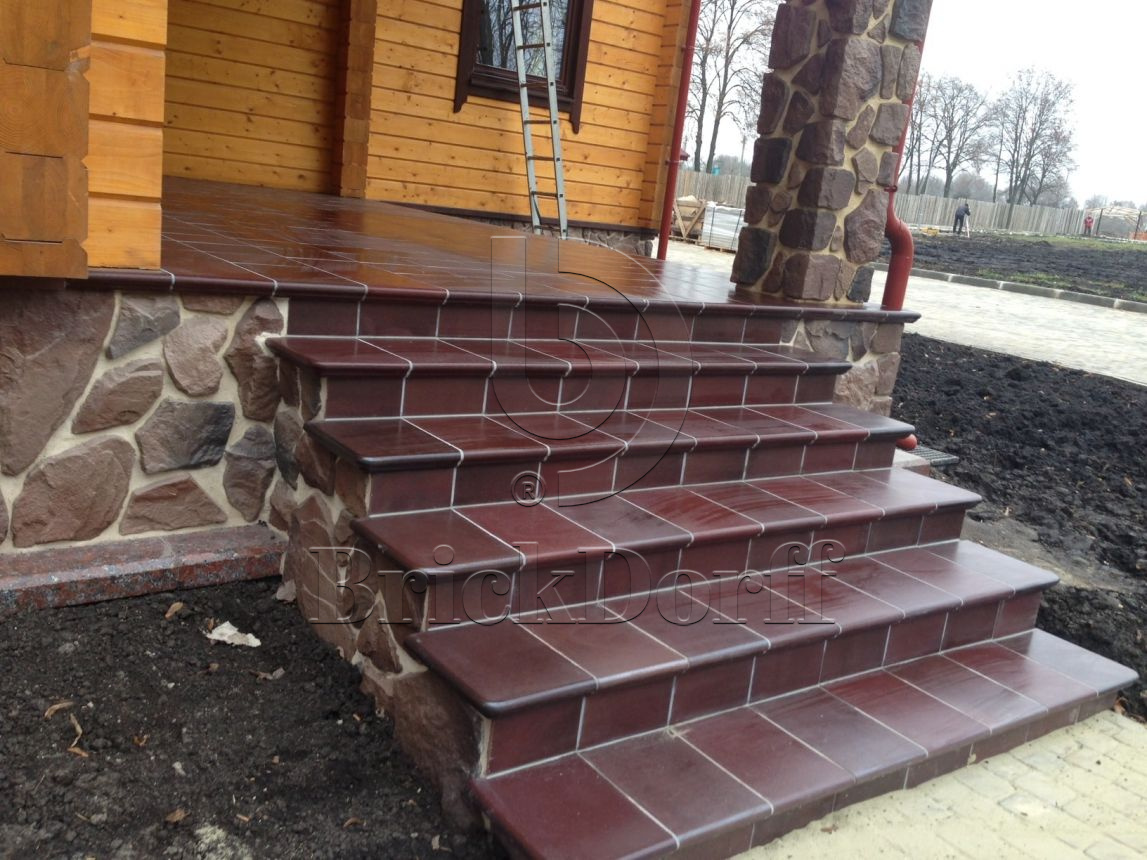 Клинкерная Плитка напольная противоскользящая Stroeher KERAPLATTE DURO 825 sherry 240*240*12 мм