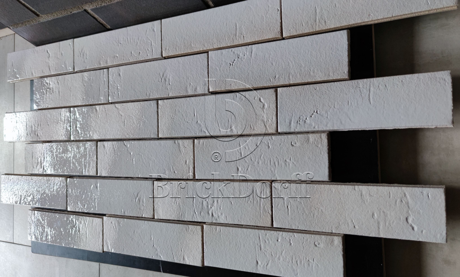 Белый перламутр  240х71х14 Клинкерная фасадная плитка облицовочная под кирпич для ВентФасада с затиркой шва